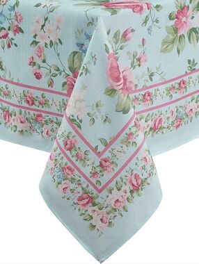 Elrene Vintage-Like Floral Garden Tablecloth, 52" x 70" Rectangle